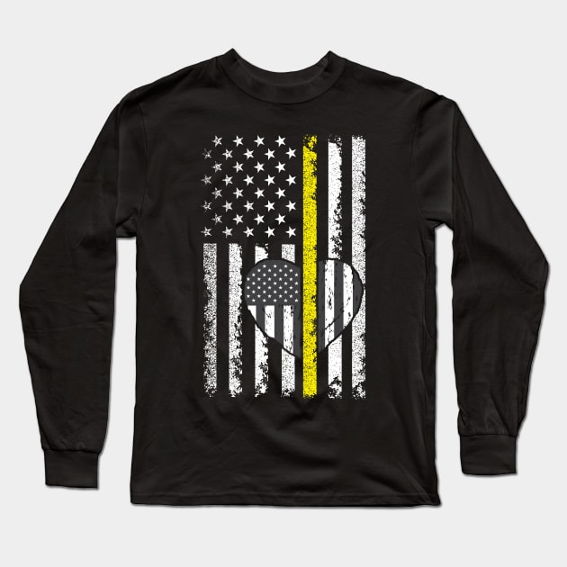 thin yellow line flag Long Sleeve T-Shirt by Jandjprints